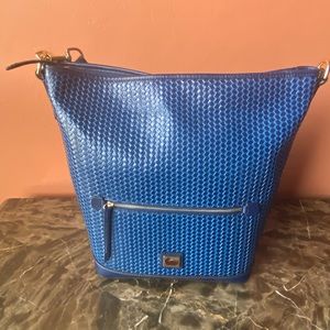 Dooney & Bourke Woven Midnight Blue Leather Hobo Bag